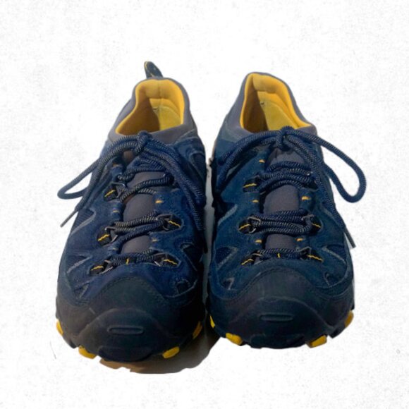 NEW Men’s BASS Blue Suede Hiking Shoes Gator Groove Size 10D Merrel salomon - Picture 3 of 6